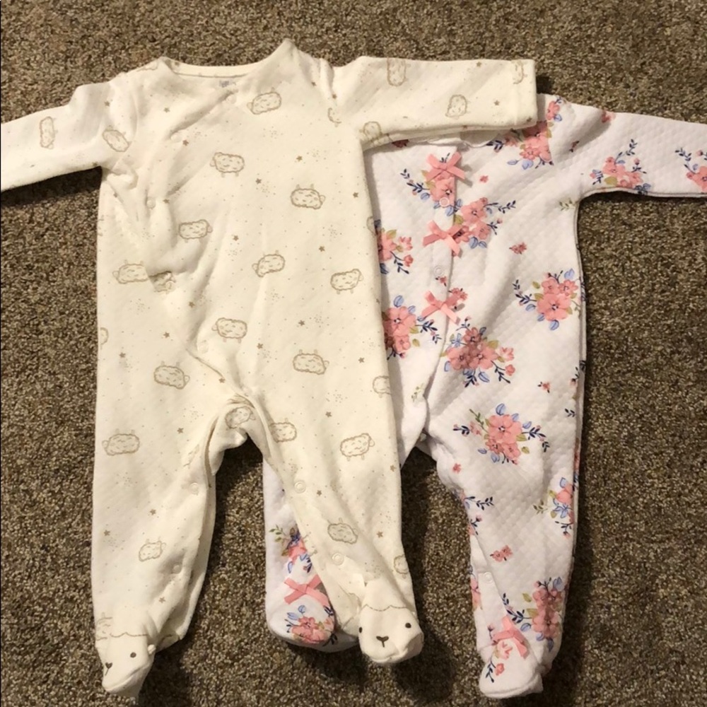 3/$15.  Set of 2 footie pajamas